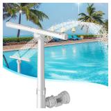 Pool Fountains for Above and In-Ground Pools,Dual Spray High Pressure Pool Sprinkler Fountain 360Â° Adjustable Pool Water Fountain Pool Chiller Water Fun Pool Aerator Backyard Decor Outdoor Pools