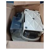 Mueller Pro-Series All-in-One, 12 Blade Mandoline Slicer for Kitchen, Food Chopper, Vegetable Slicer and Spiralizer, Cutter, Dicer, Grater, Kitchen Gadgets Sets with Container, White Sand/Gray
