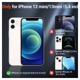SUPFINE Magnetic for iPhone 12 Mini Case & iPhone 13 Mini Case (Compatible with MagSafe) (Military Grade Drop Protection) Slim Translucent Matte Shockproof Phone Cover,Black