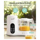 GROWNSY Baby Food Maker with Steam Basket, One Step Baby Food Processor Steamer Puree Blender Grinder Mills Machine, Auto Cooking Grinding and Sterili-zing for Healthy Homemade Baby Food, BPA-Free