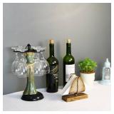 OwlGift Freestanding Modern Napkin Holder with Leaf Design, Tabletop Tissue Dispenser, Countertop Napkin Storage Organizer â Bronze