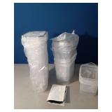 MISSING PIECES, SEVEN CONTAINERS PRAKI Airtight Food Storage Containers Set, Pcs BPA Free Plastic Dry Food Canisters for Kitchen Pantry Organization and Storage Ideal for Cereal, Flour & Sugar - Label