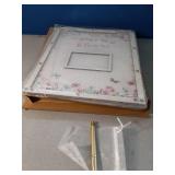 Beeveer 65 Pcs Wildflower Baby Shower Guest Book Alternatives He or She Gender Reveal Baby Shower Decorations Sign in Guest Book with Picture Frame and 60 Wooden Chip