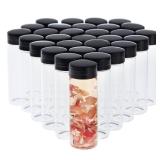 Juvale Clear One Ounce Glass Bottles - Leak-Resistant Shot Bottles with Caps - Makeup Storage & Sample Containers - 29 Pack, 1 Fl Oz