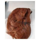 vedar Auburn Red Wigs with Bangs, Copper Red Wigs for Women, Shoulder Length Synthetic Hair Red Full Wig, Middle Length Straight Hair Wig, 20 inch VEDAR-235