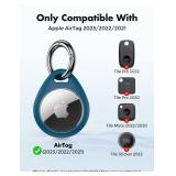UNBREAKcable AirTag Holder for Apple - 4 Pack Air Tag Case [Fit Tightly Design] [Easy to Install] [Hold Securely] Waterproof TPU Protective Cover with Metal Keychain for Kids,Pet,Luggage,Backpack,Keys