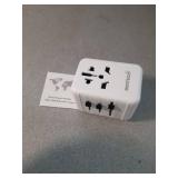 oviitech 35W Universal Travel Adapter with 5 USB Ports, International Wall Charger for for US to European EU UK AUS Worldwide Use(Type C/G/A/I) White - UL Certified.