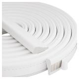 196â Wedge-Shape Foam Window Weather Stripping Door Seal Strip,Soundproofing Frame Winter Insulation Tape for Exterior Front Door,Noise Cancelling Window Inserts,Door Gap Filler Light Blocker,Whi