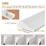 196â Wedge-Shape Foam Window Weather Stripping Door Seal Strip,Soundproofing Frame Winter Insulation Tape for Exterior Front Door,Noise Cancelling Window Inserts,Door Gap Filler Light Blocker,Whi