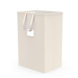 75L Large Laundry Hamper with Handles, Dirty Clothes Hamper for Bedroom Waterproof, Freestanding Tall Laundry Basket Waterproof, Hamper for Bedroom, Bathroom, Dorm, Toys Storage(Ivoryï¼