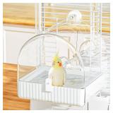 BUCATSTATE Hanging Bird Bath for Cage, 3 in 1 Multifunction Bird Bath/Bowl/House, Bird Cage Accessories Suitable for Small to Medium Birds, Like Lovebirds, Finches, Parakeets, Mannikin