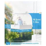 BUCATSTATE Hanging Bird Bath for Cage, 3 in 1 Multifunction Bird Bath/Bowl/House, Bird Cage Accessories Suitable for Small to Medium Birds, Like Lovebirds, Finches, Parakeets, Mannikin