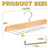 Resovo Tank Top Hanger with Premium Wood, Large Capacity, Space Saving,360 Degree Rotating, Foldable Metal Hooks, Tank Tops