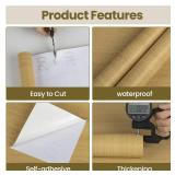 Wood Contact Paper Peel and Stick, Thicken Vintage Wood Grain Wallpaper for Countertops Furniture, Natural Wood Furniture Sticker Self-Adhesive Removable Waterproof Vinyl Film 15.7 in X 393 in