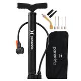 Bike Pump Floor, Advanced Bike Tire Inflator, Bicycle Hand Air Pump with Dual Presta and Schrader Valves, Handheld Pump, Suitable for Road and Mountain Bikes, Baby Stroller, Balls (Portable)