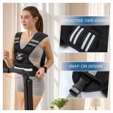 FUFF Weighted Vest Woman 4â10 Lb Unisex With 6 Weight Bags, Reflective Adjustable Weighted Vest For Walking, Exercise And Strength Training