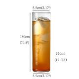 Drinking Glasses 12oz, Thin Collins Glasses Set of 6,Clear Tall Glass Cups For Water, Juice, Beer, Drinks, and Cocktails and Mixed Drinks (6pcs CollinsGlass 180mm)