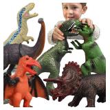 Gzsbaby 6 Piece Jumbo Dinosaur Toys for Kids 3-5 and Toddlers, Large Soft Dinosaur Toys for Lovers - Perfect Party Favors, Birthday Gifts