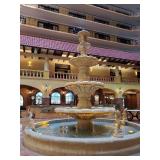 Formerly Embassy Suites Atrium Fountain - Mediterranean Style Indoor Fountain with Decorative Tiles 16ft circumference x 16ft tall   - Retail: $30000