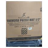 ProSource Fit Exercise Puzzle Mat 12 inch - Black - Retail: $19