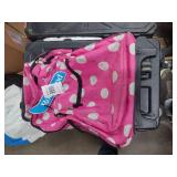 Rockland Rolling Pink Polka Dot Duffel *Damaged Straps*