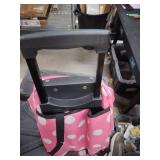Rockland Rolling Pink Polka Dot Duffel *Damaged Straps*