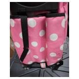 Rockland Rolling Pink Polka Dot Duffel *Damaged Straps*
