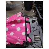 Rockland Rolling Pink Polka Dot Duffel *Damaged Straps*