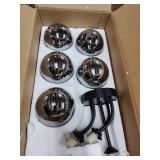 putnik Ceiling Light Fixture Black Globe Sputnik Chandelier with Smoke Glass 5-Light Modern Chandelier