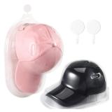 Meisitai 3 Pack Baseball Hat Display Case - Plastic Protector Holder for Signed Caps, Wall Mount Clear Box for Collectibles, Travel Organizer, Memorabilia Storage - Retail: $30