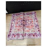 Fancy purple orange flowery pillowcase 17x17 in a 2 Pack  - Retail: $89
