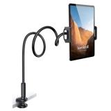 Lamicall Gooseneck Tablet Mount Holder for Bed - Flexible Tablet Arm Clamp for Bed Compatible with Pad Mini 7.9, Air 9.7, Pro 10.5, Kindle, Switch, Galaxy Tabs, More 4.7-11\ Device - Black - Retail: $