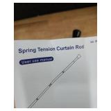 SISELBA Adjustable Spring Tension Curtain Rod - Black - Retail: $15