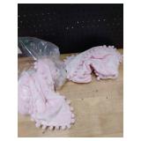 PAVILIA Light Pink Throw Pillow Covers with Pom Pom 18x18 Set of 2, Decorative Pillow Cases for Bedroom Aesthetic, Small Throw Pillows Set for Bed, Velvet Euro Plush Cushion Covers for Sofa Couch - Re