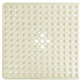 Yimobra Shower Stall Mat Non Slip, 21x21 Inch, Soft Square Bath Mat for Shower with Suction Cups and Drain Holes, Stall Floor Mats for Bathroom, Machine Washable, Bathroom Accessories, Beige - Retail: