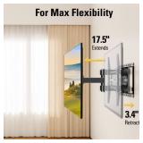Mounting Dream TV Wall Mount for 32-65 Inch Television,Mount with Swivel and Tilt, Full Motion Bracket with Articulating Dual Arms, Fits 16inch Studs, Max VESA 400X400 mm, 99lbs, MD2380 - Retail: $53