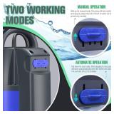 SHANGDA 1 HP Automatic Submersible Water Pump, Portable Sump Pump with Integrated Float Switch 4000GPH Utility Pumps for Pool Tub Garden Pond Flooded Basement Draining - Retail: $73