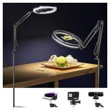 UBeesize 12\ Ring Light Tripod for iPhone with Overhead Phone Mount Holder, Ring Lights with Stand and Camera Mounts for PhotographyLive StreamingTikTokYouTube Content Creation - Retail: $115in