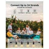 Outdoor String Lights 60 Feet G40 Globe Patio Lights with 32 Edison Shatterproof Bulbs(2 Spare), Waterproof Connectable Hanging Christmas Light for Backyard Porch Balcony Party Xmas Decor - Retail: $3