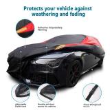 MORNYRAY Car Cover Waterproof All Weather Windproof Snowproof UV Protection Outdoor Indoor Full car Cover, Universal Fit for Sedan (Fit Sedan Length 186-193 inch) - Retail: $36