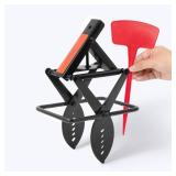 Mole Traps That Kill Best, 2 Pack Scissor Mole Trap, Sleek Black Stainless Steel Finish - Retail: $41
