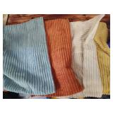 MIULEE Teal Orange Decorative Throw Pillow Covers 18x18 Inch Set of 4 Boho Corduroy Striped Cushion Cases Modern Farmhouse Patchwork Pillow Cases for Couch Sofa Bedroom Fall Home Decor - Retail: $18