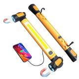 Work Light for Mechanic,3200LM LED Work Lights,5400mAh Rechargeable Magnetic Light bar,Portable Automotive Tools Underhood Light with Hooks for Car Garage Workshop Emergency,Gifts for Him, Yellow - Re