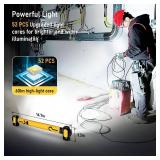 Work Light for Mechanic,3200LM LED Work Lights,5400mAh Rechargeable Magnetic Light bar,Portable Automotive Tools Underhood Light with Hooks for Car Garage Workshop Emergency,Gifts for Him, Yellow - Re
