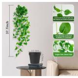 Freyalife Fake Hanging Plants for Room Decor,1pcs Artificial Potted Plants Vines for Wall Home Office Aesthetic Living Kitchen Bathroom Coffee Table Shelf Indoor Outdoor Farmhouse Patio Decorations - 