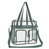 Clear Bag for Stadium Events 12x6x12 Clear Tote Bag for Women Transparent Lunch Bag for Work Sports Concert - Retail: $18