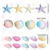 Seashells Starfish Cake Topper Under the Sea Cake Decorations Shells Ocean Cake Toppers Summer Beach Baby Shower Birthday Party Favors Supplies - Retail: $11