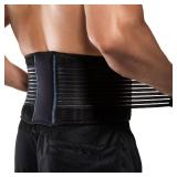 BraceUP Back Brace for Men and Women Lower Back - Breathable Waist Lumbar Support Belt for Sciatica, Herniated Disc, Scoliosis Back Pain Relief, with Dual Adjustable Straps (LXL 35-43 In) - Retail: $2