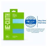 E-Cloth Window Cleaning Cloth - Eco Packaging - Glass Cleaning Cloth, Streak-Free Windows with Just Water, Microfiber Towel Kit for Windows, Car Windshield, Mirrors - Alaskan Blue - Retail: $15