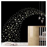 Star Wall Stickers 320 Pcs Sparkle Wall Decor Sticker, Peel and Stick Stars Vinyl Decals for Kids Nursery Party